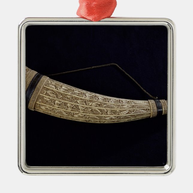 Oliphant of St. Hubert Metal Ornament (Front)