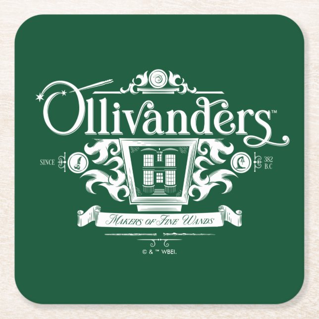 OLIVANDERS™ Makers of Fine Wands Square Paper Coaster (Front)