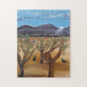 Olivar de Noche Painting by Alfred Fox Jigsaw Puzzle