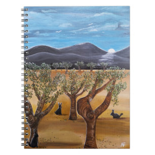 Olivar de Noche Painting by Alfred Fox Notebook