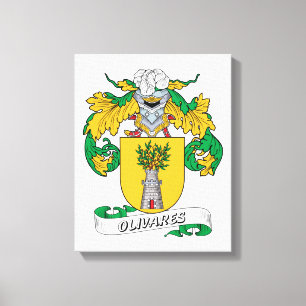 Olivares Family Crest Canvas Print