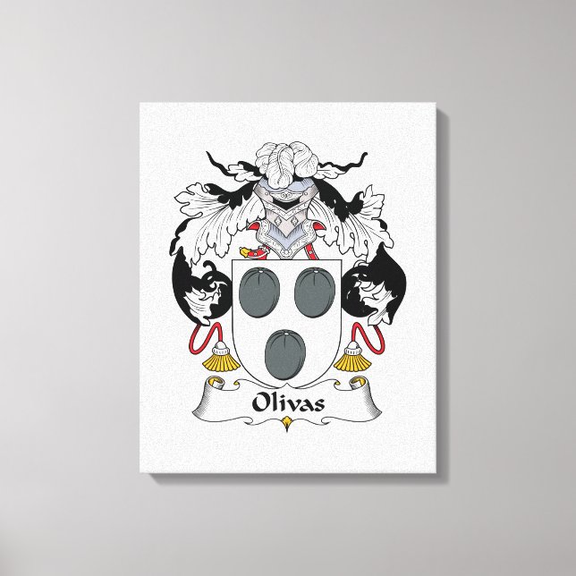 Olivas Family Crest Canvas Print (Front)