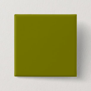Olive 808000 Solid Colour Design 2 Inch Square Button