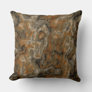 Olive Abstract Throw Pillow