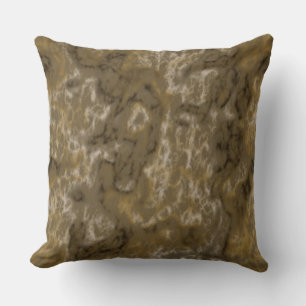 Olive Abstract Throw Pillow
