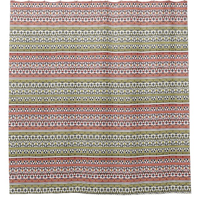 Olive and brown geometric ethnic ornament (Front)