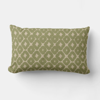 Olive and cream Boho Geometric Throw Pillow