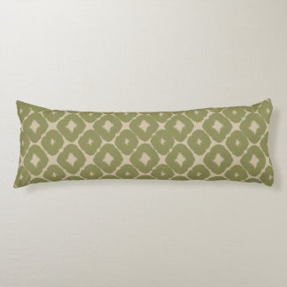 Olive and cream Boho Geometric Throw Pillow
