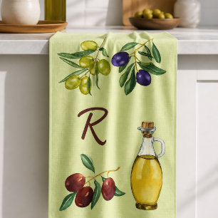  Olive And Oil    Kitchen Towel
