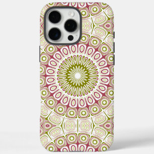 Olive and Rose Mandala Pattern iPhone 16 Pro Max Case