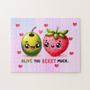 olive and strawberry jigsaw puzzle