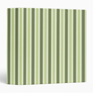Olive and white candy stripes binder