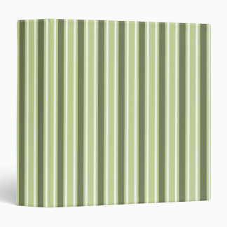 Olive and white candy stripes binder
