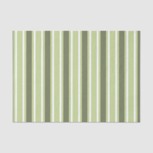 Olive and white candy stripes tissue paper