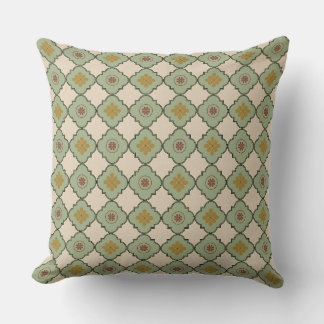 Olive Arcade Geometric Floral Throw Pillow