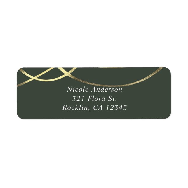 Olive Army Green & Gold Faux Foil Invitation (Front)