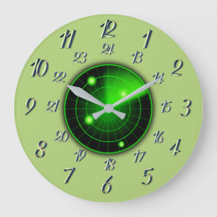Olive avec Radar Militaire Heure Grande Horloge Gr