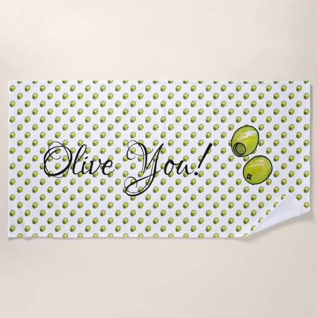 Olive Beach Towel (Front)