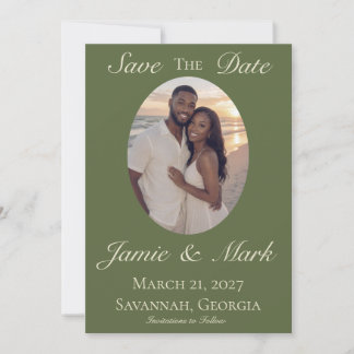 Olive & Beige Save the Date
