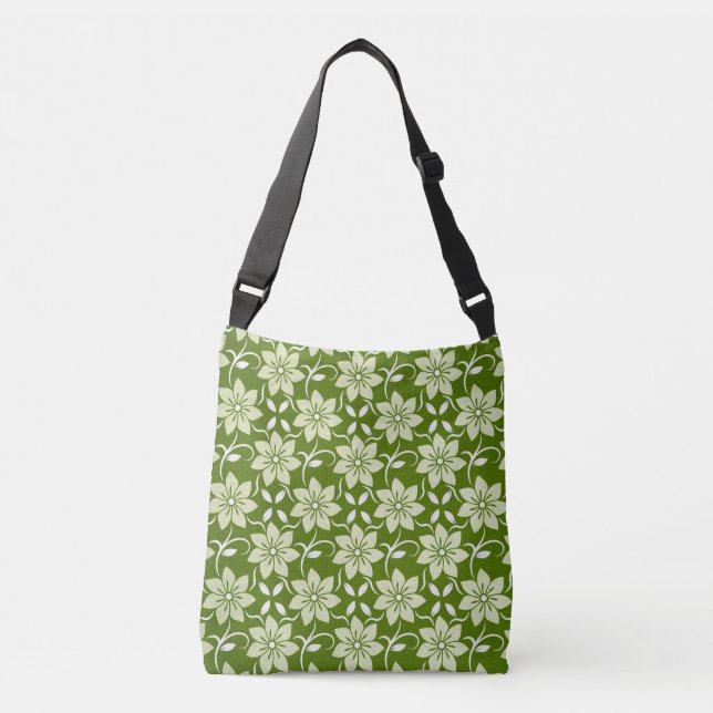Olive Blossom Repeat Crossbody Bag (Front)