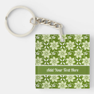 Olive Blossom Repeat Keychain