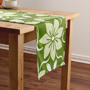 Olive Blossom Repeat Short Table Runner