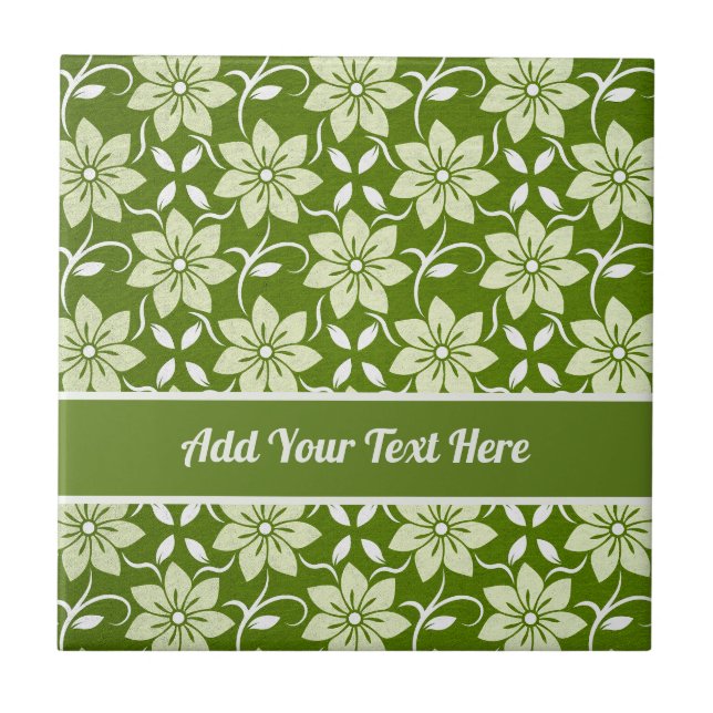 Olive Blossom Repeat Tile (Front)