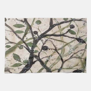 Olive Branch Abstract Art Kitchen Towel