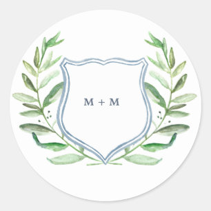 Olive Branch Boho Garden Monogram Stickers
