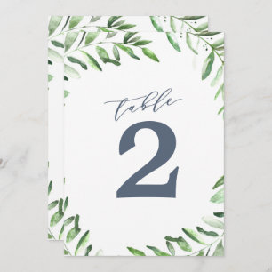 Olive Branch Boho Garden Table Number