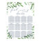 Olive Branch Boho Garden Wedding Seating Chart