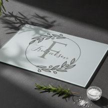 Olive Branch Botanical Housewarming Monogram