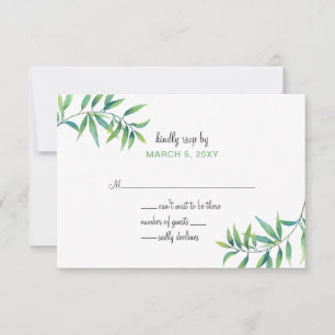 Olive Branch Botanical wedding invitations rsvp