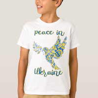 Olive branch dove of peace Ukrainian flag colours