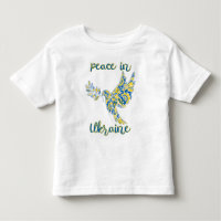 Olive branch dove of peace Ukrainian flag colours