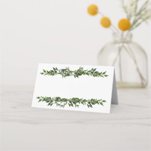 Olive Branch Greenery Place Card