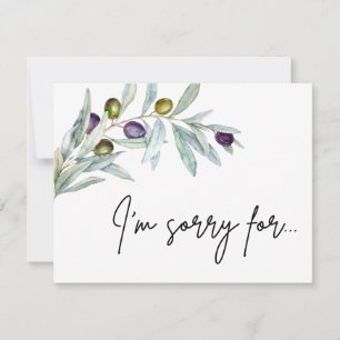 Olive Branch I'm Sorry Handwrite the Apology Card