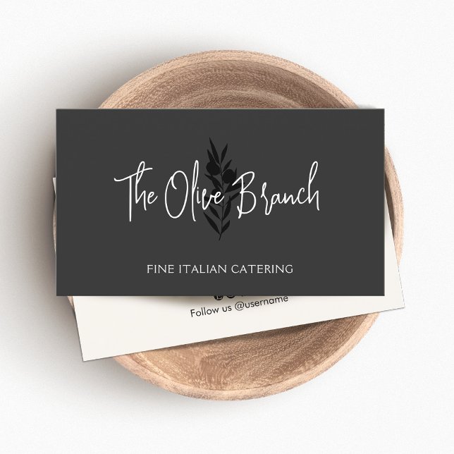  Olive Branch Italian or Greek Catering Chef   Bus Business Card (Creator Uploaded)