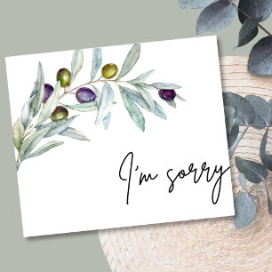 Olive Branch Je suis désolé Tapez la carte d'excus