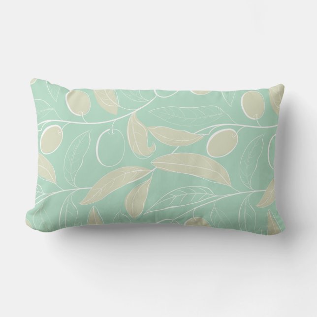 Olive Branch Lumbar Pillow (Front)