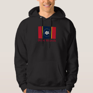 Olive Branch Mississippi Usa Flag Souvenir Hoodie