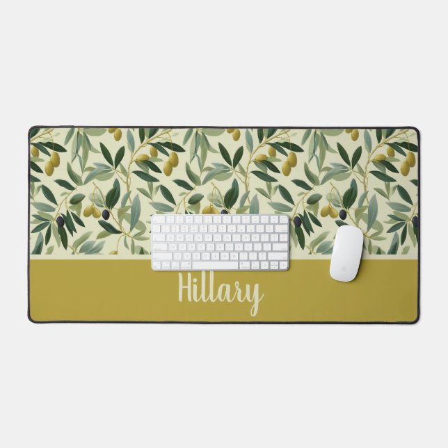 Olive Branch Monogram Name  (Clavier et souris)