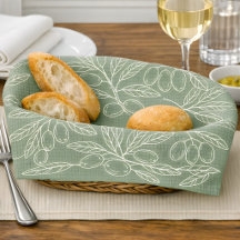 Olive Branch Pattern Sage Green