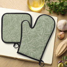 Olive Branch Pattern Sage Green