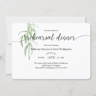 Olive Branch Rehearsal Dinner Invitation