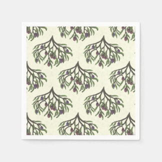 Olive Branch Repeat Pattern Napkin