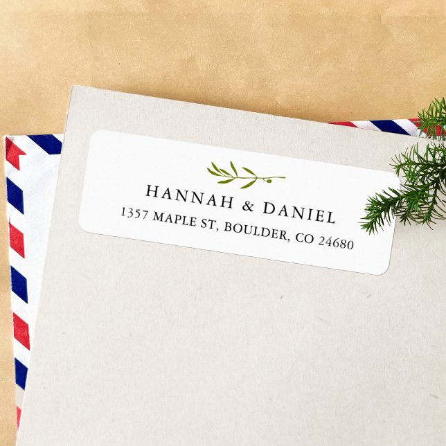 Olive Branch Return Address Label (Creator Uploaded)
