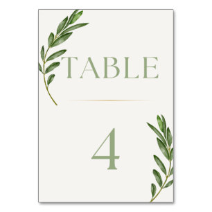 Olive Branch Table Card Number