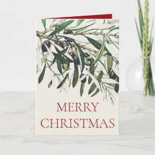 "OLIVE BRANCH" VINTAGE CHRISTMAS GREETING CARTE