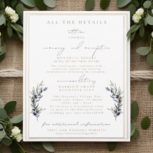 Olive Branch Wedding Details Enclosure Cards